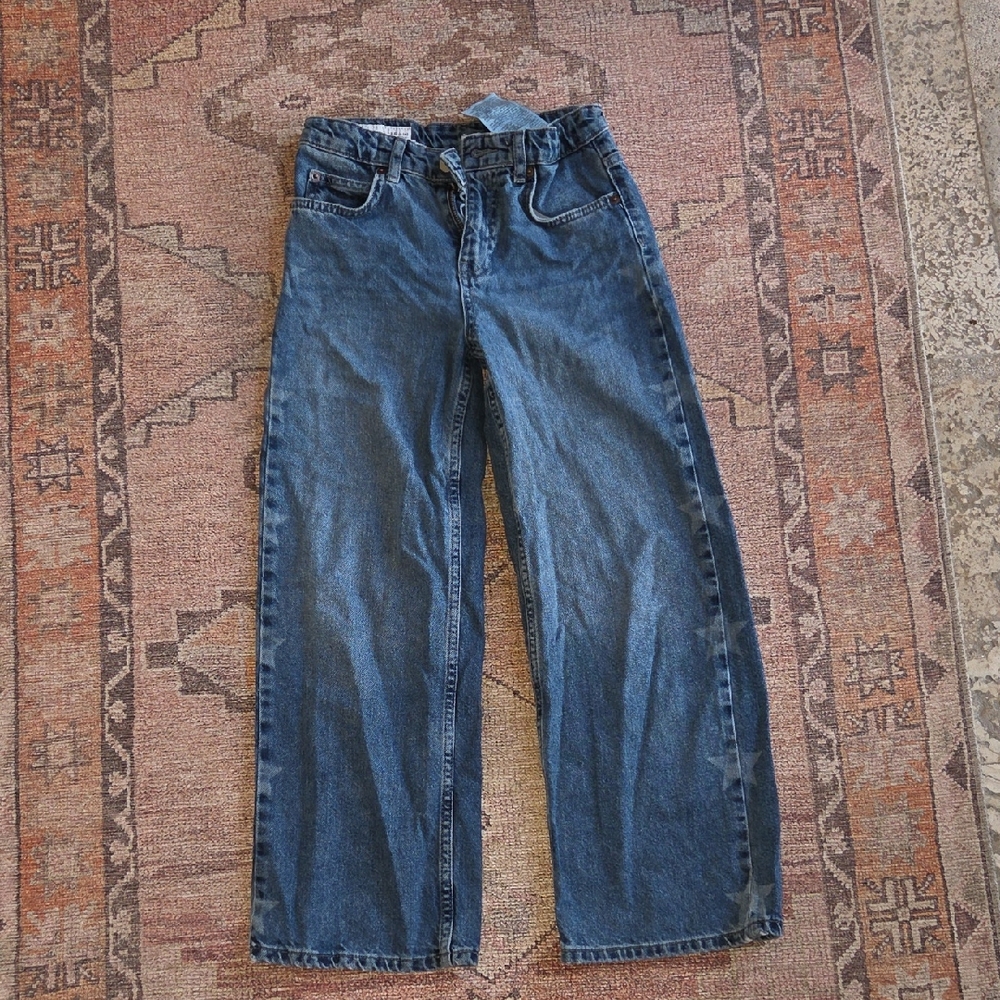 Zara Girl's Relaxed Fit Blue Jeans
